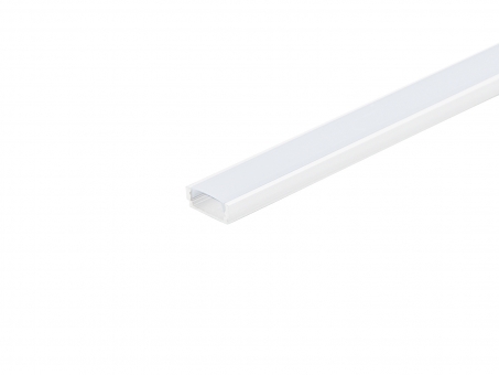 LED Alu U-Profil AL-PU1 6mm weiß mit Abdeckung transparent 2,0m transparent | 2,0m
