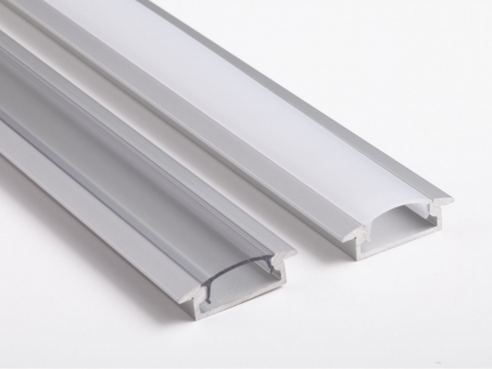 PREMIUM Alu T-Profil SLXL8mm silber mit Abdeckung 2m transparent transparent | 2,0m