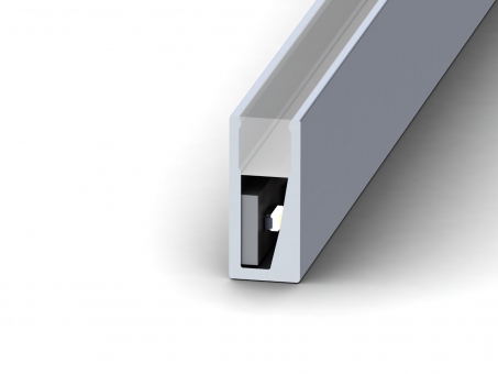 PREMIUM LED Profil NANO6mm silber mit Abdeckung 2m 