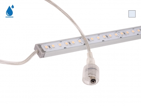 LED Leiste Basic - Comfort 12V LED Streifen IP65 kaltweiß 60 LED/m 3528 -  2m Aufbau hoch 13mm - schwarz