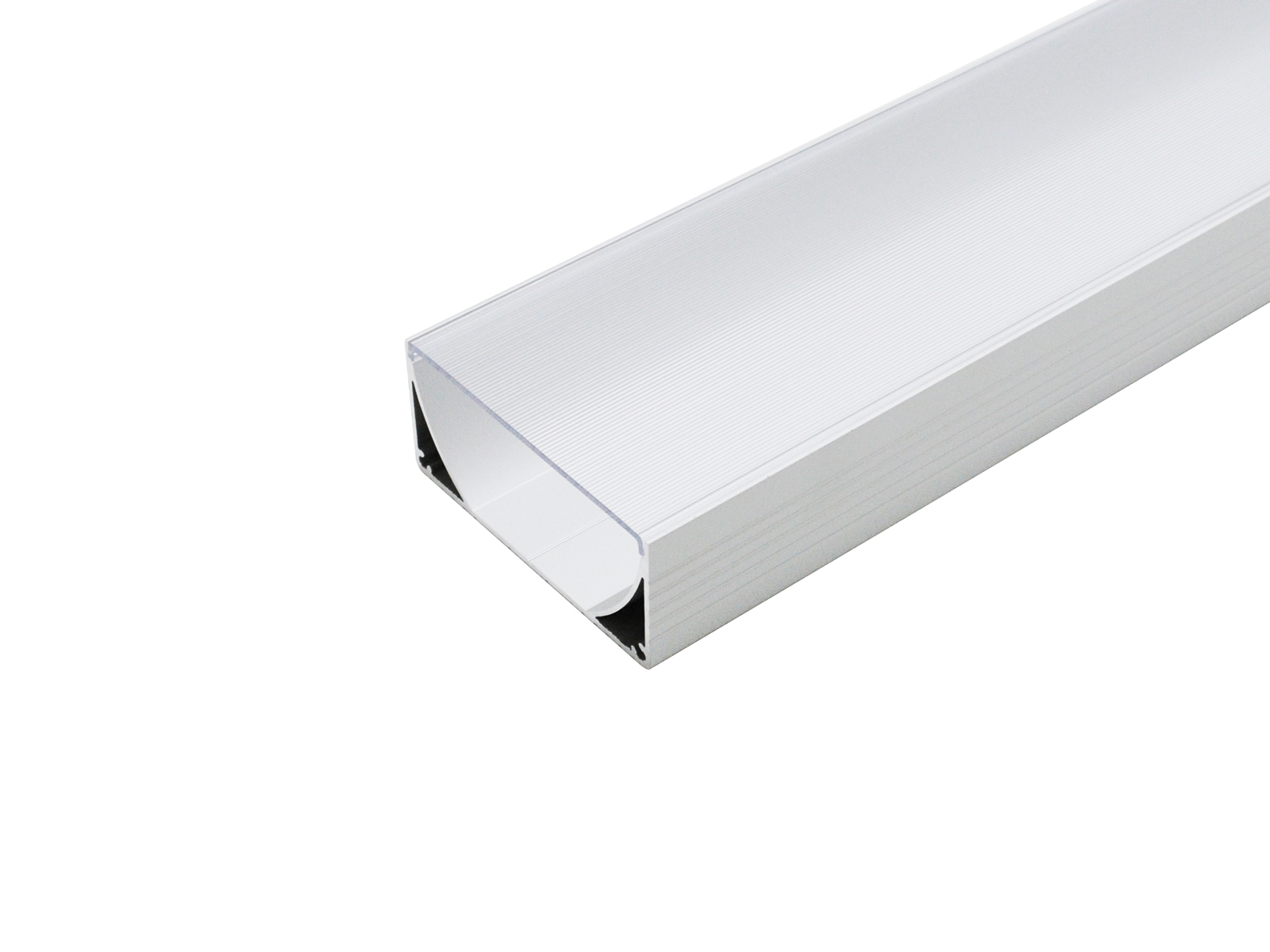 LED Alu U-Profil 80mm silber mit Abdeckung 2m kaufen | PUR-LED