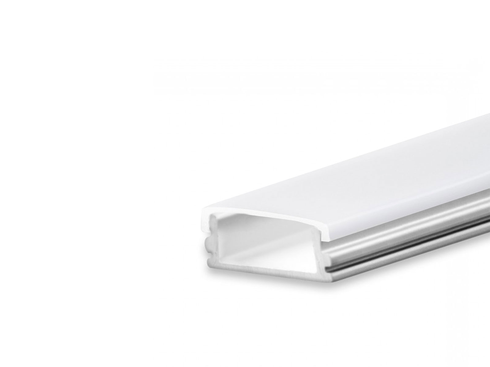 LED Profil AL-PU10 silber mit opalweißer Abdeckung flach 2m kaufen | PUR-LED