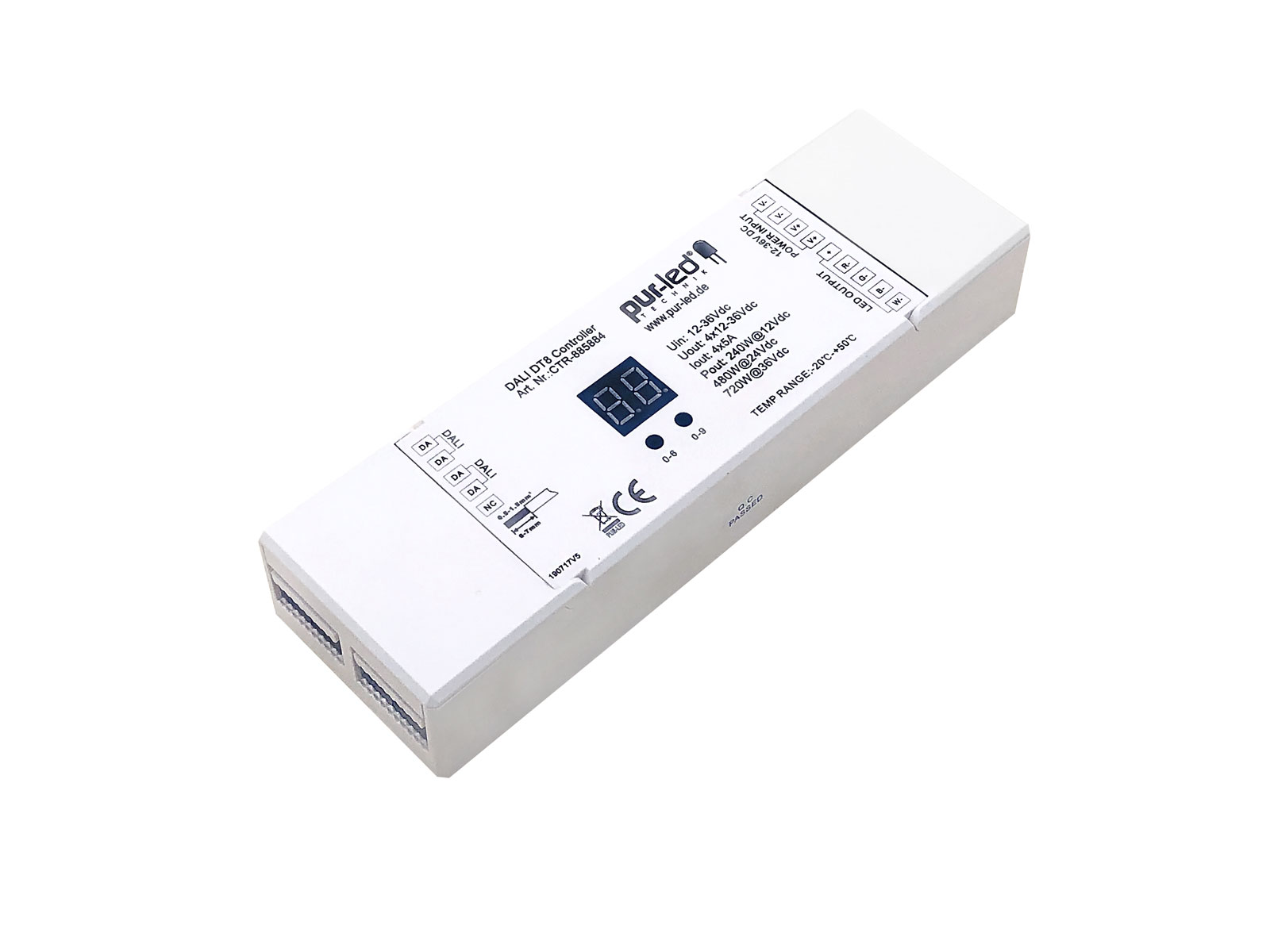 LED Dimmer DALI DT8 RGB(W) 12-36Vdc 4x5A kaufen | PUR-LED