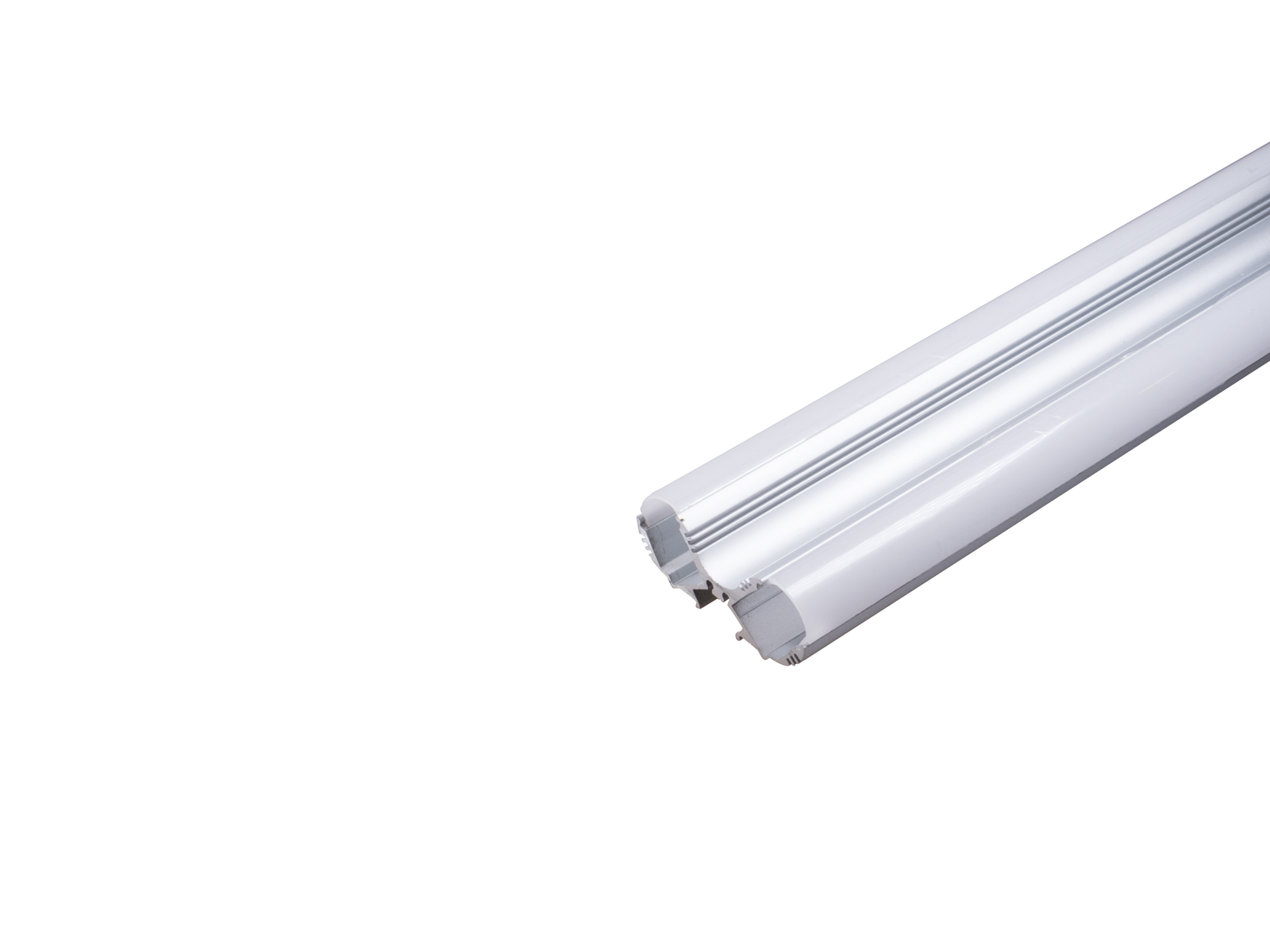 Alu Duoprofil für zwei LED Stripes silber mit Abdeckung opal 2m kaufen |  PUR-LED