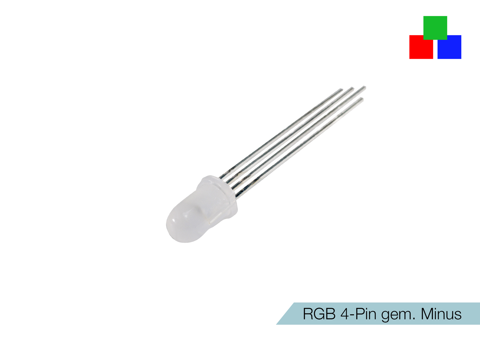 LED 5mm RGB diffus 4-Pin gemeinsamer Minuspol kaufen | PUR-LED