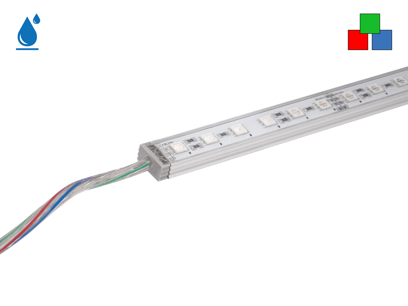 0,35m LED Leiste RGB 24Vdc 5,6W 116lm 24 LEDs IP65 kaufen | PUR-LED