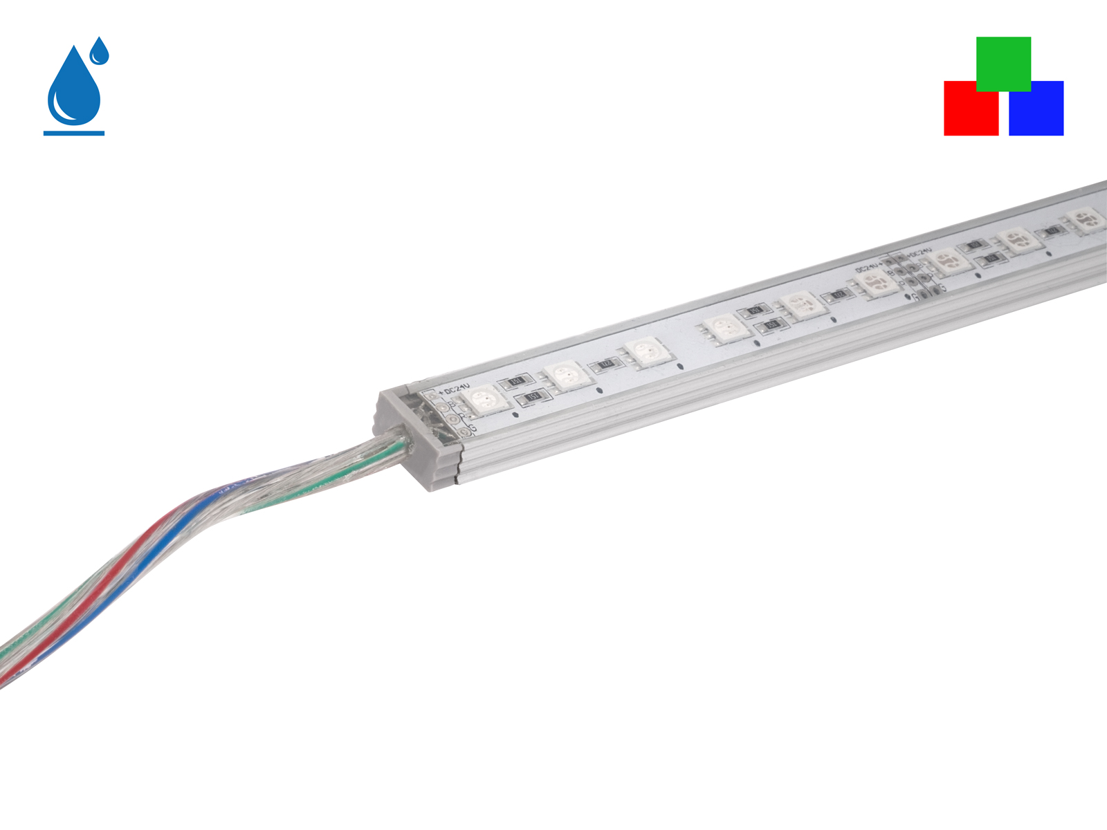 1m LED Leiste RGB 24Vdc 16W 330lm 72LEDs IP65 kaufen | PUR-LED