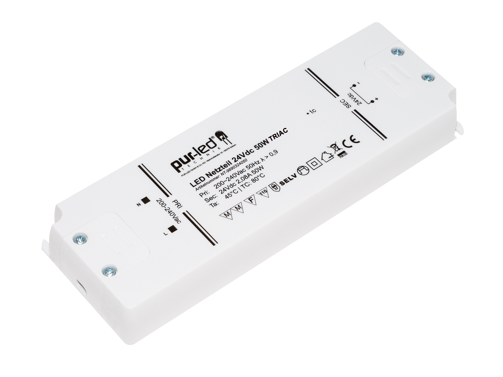 LED Netzteil 24Vdc 50W 2,08A Indoor kaufen | PUR-LED