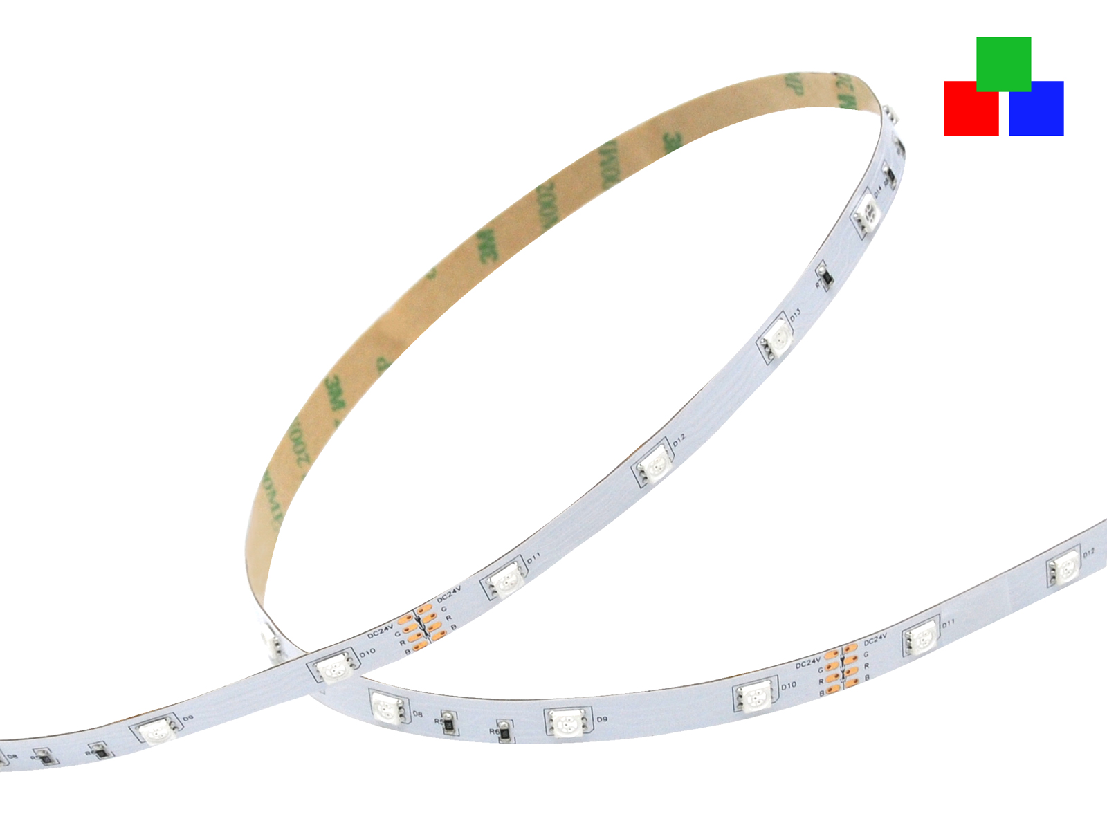LED Stripe RGB 24Vdc 7W/m 200lm/m 30LEDs/m 1m kaufen | PUR-LED