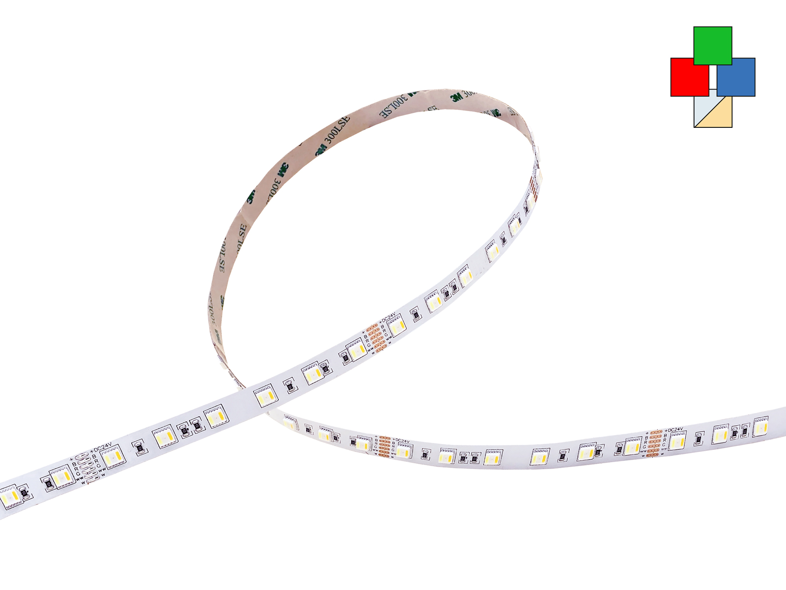 | PUR- LED 24Vdc 1m kaufen Stripe 19W/m 5-Kanal 1.300lm/m RGB-CCT 60LEDs/m LED